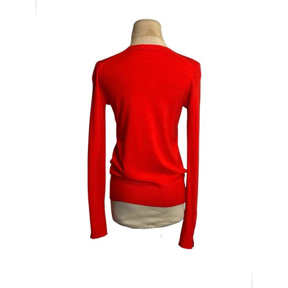 Zara bright red crew neck long sleeves sweater size Small - Picture 8 of 13